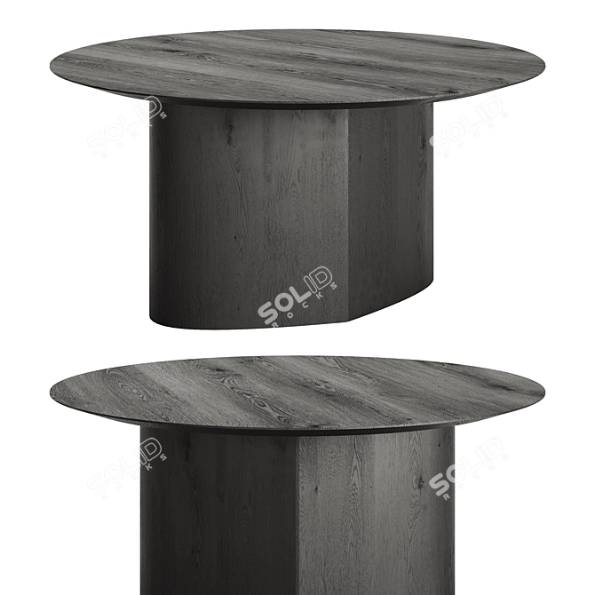 Sleek Monoplauto Round Table 3D model image 2