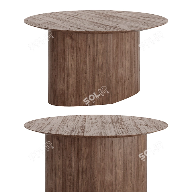 Sleek Monoplauto Round Table 3D model image 3