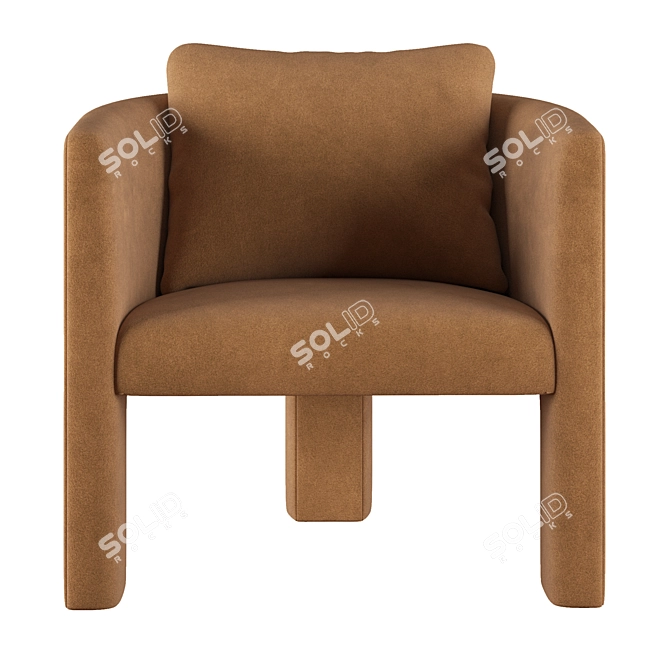 Contemporary Inès Chair 3D Model 3D model image 2