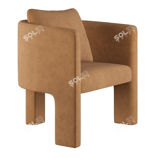 Contemporary Inès Chair 3D Model 3D model image 3