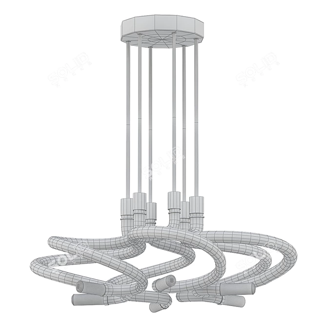 Elegant Crystal Chandelier OTTO 3D model image 2