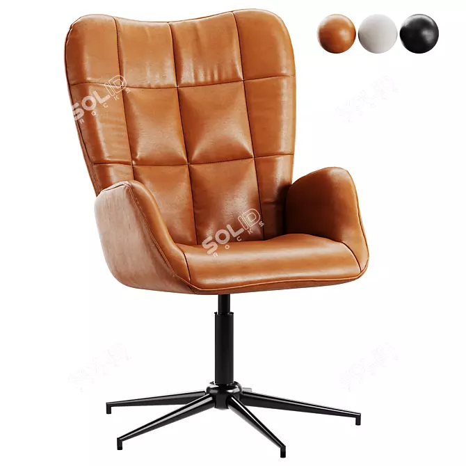 Modern Swivel Chair 3D Model 3D model image 2