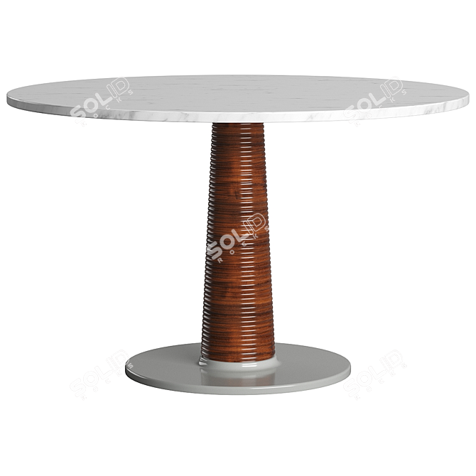 Sunset Marble Wood Lounge Table 3D model image 1