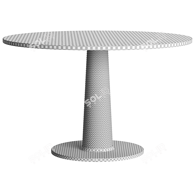 Sunset Marble Wood Lounge Table 3D model image 4