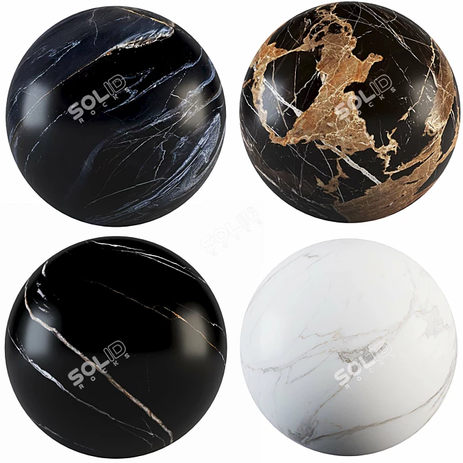 Marble Texture Collection: Premium 3D Tiles 3D model image 1