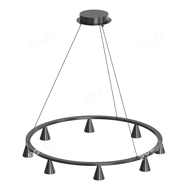 Farland Ring LED Chandelier Fixture 3D model image 3