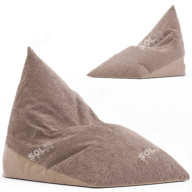 Cozy Beige Lounger: 700x700x1100mm 3D model image 1