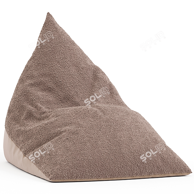 Cozy Beige Lounger: 700x700x1100mm 3D model image 2