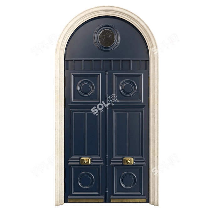 Classical Door Tempera 3D Model 3D model image 1