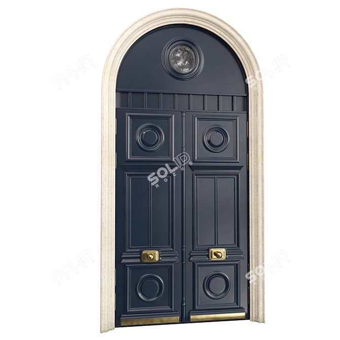 Classical Door Tempera 3D Model 3D model image 4