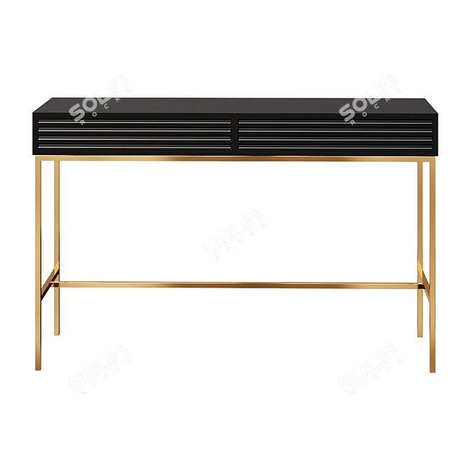 Osaka Black Brass Console Table 3D model image 1