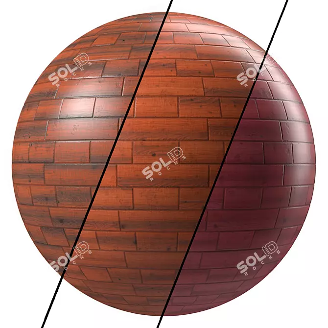 Parquet Wood Materials PBR 4k 3D model image 1