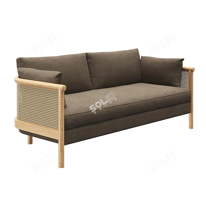 Sydney Cane Sofa 3D Model 3D model image 1