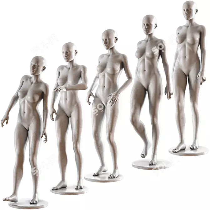 Mannequin Collection Vol. 02: Low-Poly 3D model image 1