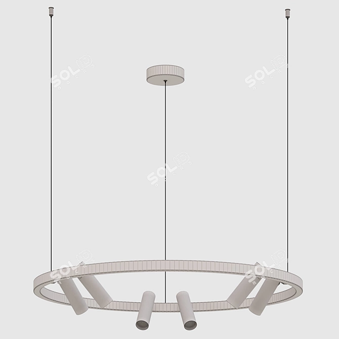 Modern Pendant Lamp Satellite Design 3D model image 2