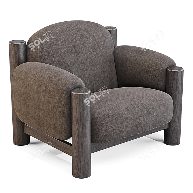 Sherpa Accent Chair by Lulu & Georgia 3D model image 2