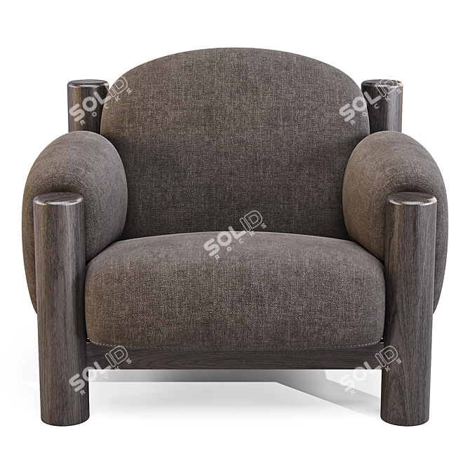 Sherpa Accent Chair by Lulu & Georgia 3D model image 5