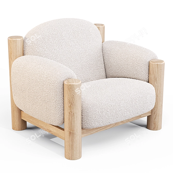 Sherpa Accent Chair by Lulu & Georgia 3D model image 8