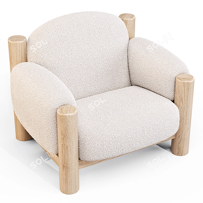 Sherpa Accent Chair by Lulu & Georgia 3D model image 10