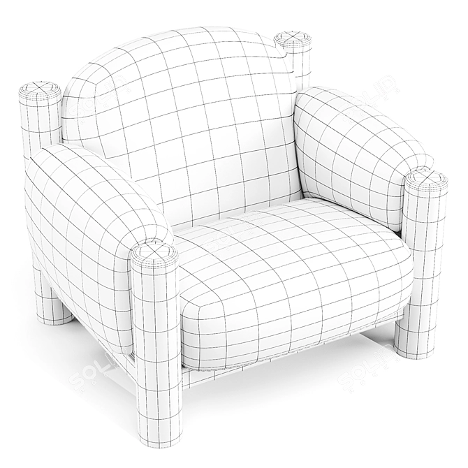 Sherpa Accent Chair by Lulu & Georgia 3D model image 11