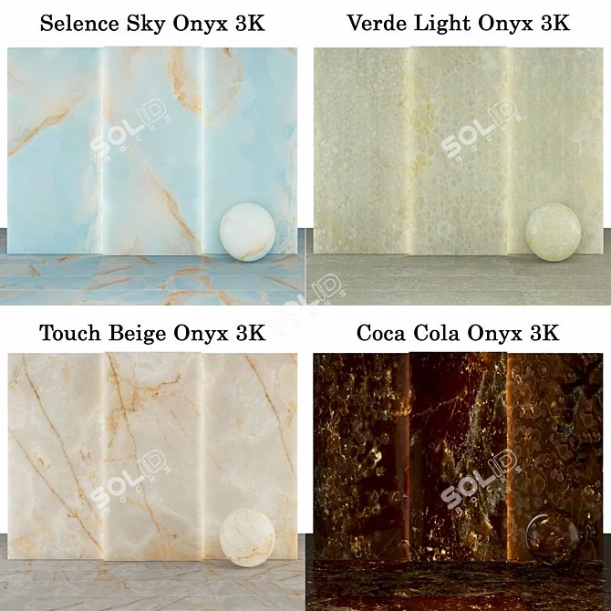 Luxury Onyx Texture Collection 3D model image 2