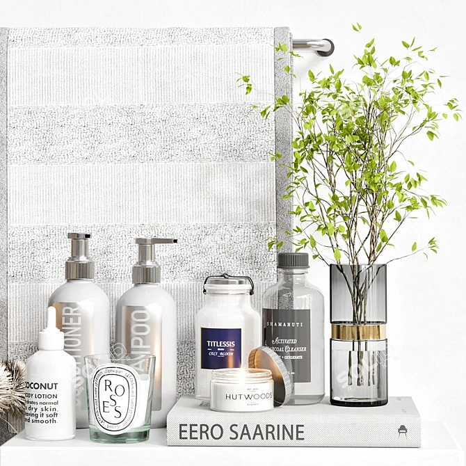 Bathroom Accessories 3D Models Set 3D model image 4