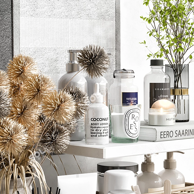 Bathroom Accessories 3D Models Set 3D model image 5