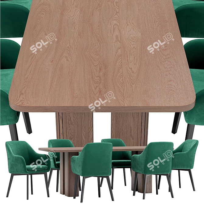 Texas Chair and Lazar Table 3D model image 2