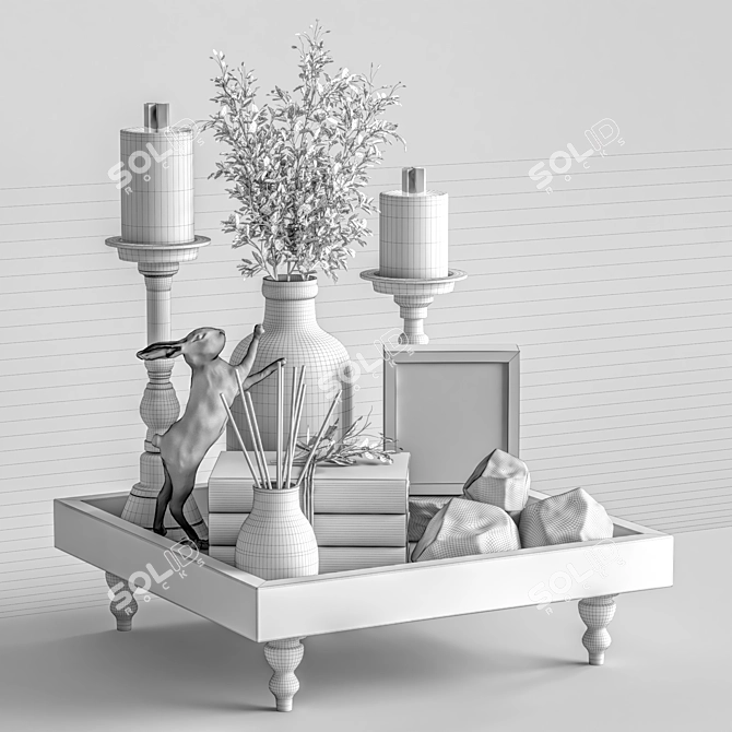 Modern Decorative Set 3D Model 3D model image 5