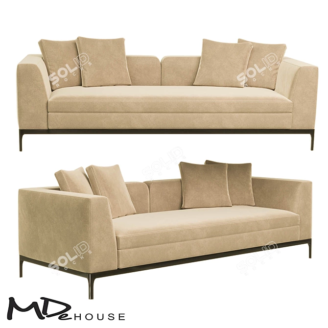 Designer Comfort Sofa JOY 3D model image 1