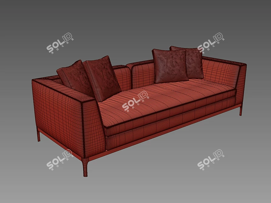 Designer Comfort Sofa JOY 3D model image 2