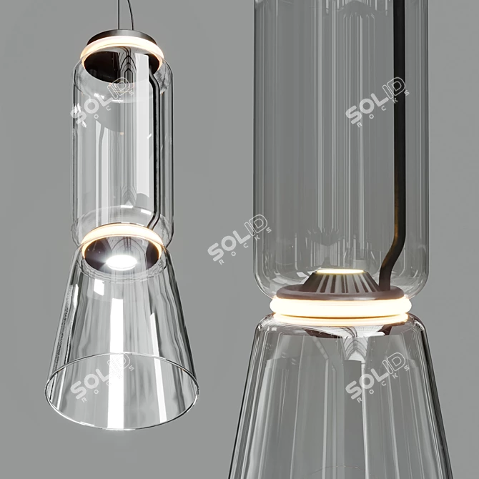 Elegant Noctambule Suspension Light 3D model image 3
