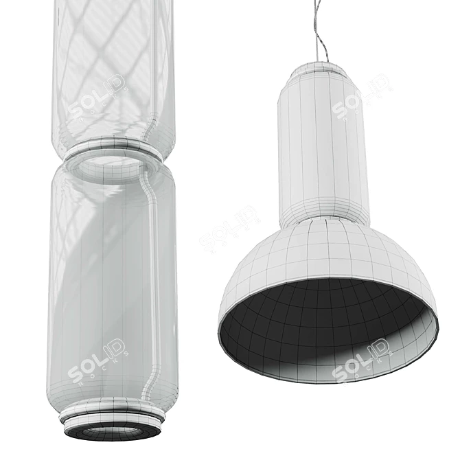 Elegant Noctambule Suspension Light 3D model image 5