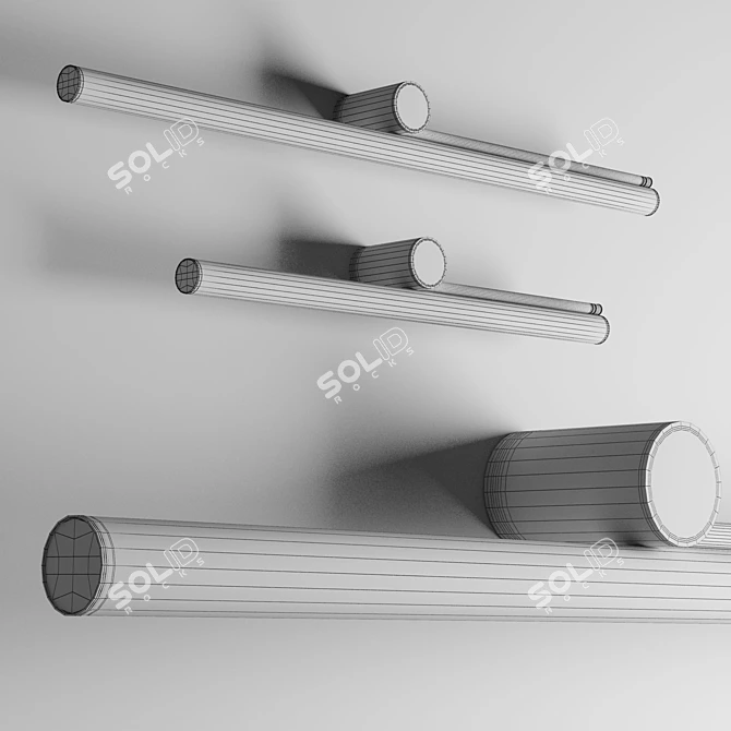 Contemporary Metal Wall Lamps 3D model image 5