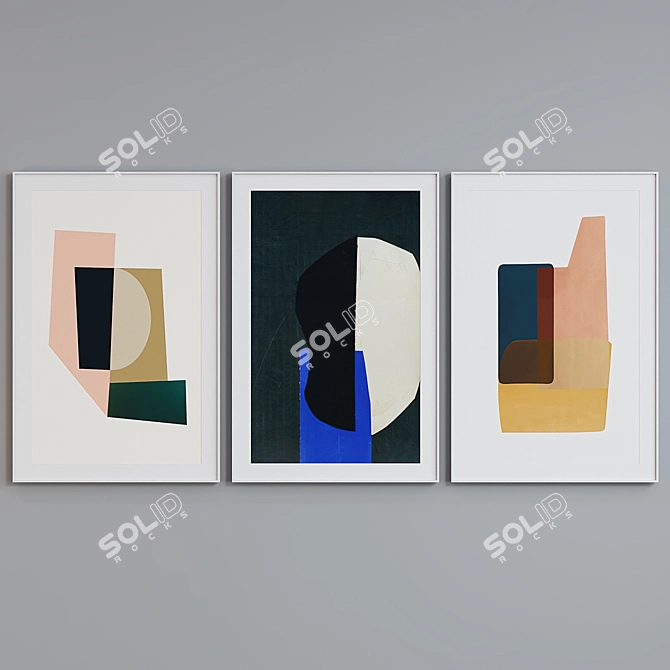 Abstract Frame Set in Modern Style 3D model image 2