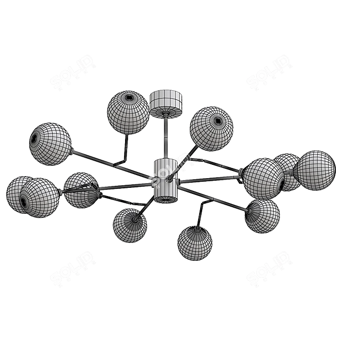 Elegant Dallas Chandelier Model 3D model image 2
