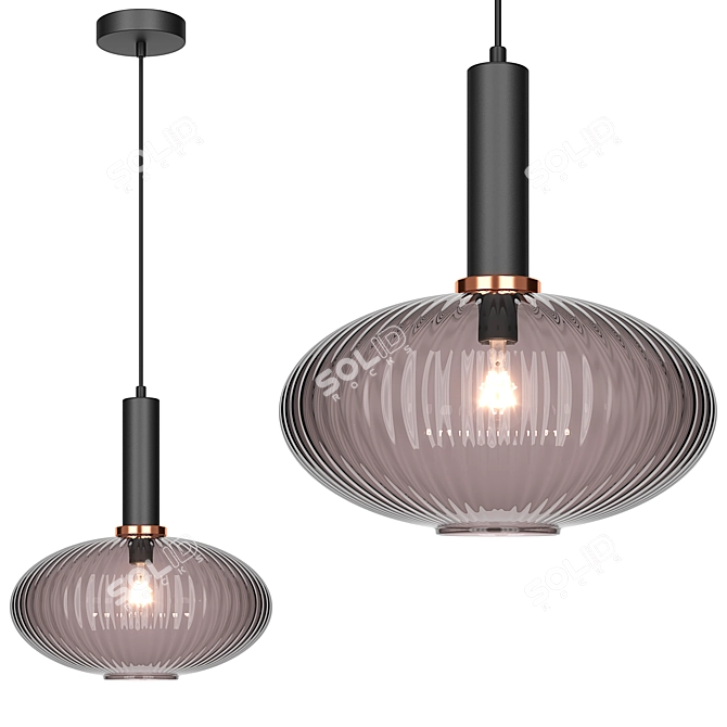 Modern Ceiling Light Fixture Bravo 3D model image 2