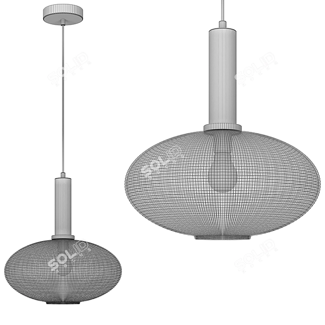 Modern Ceiling Light Fixture Bravo 3D model image 4