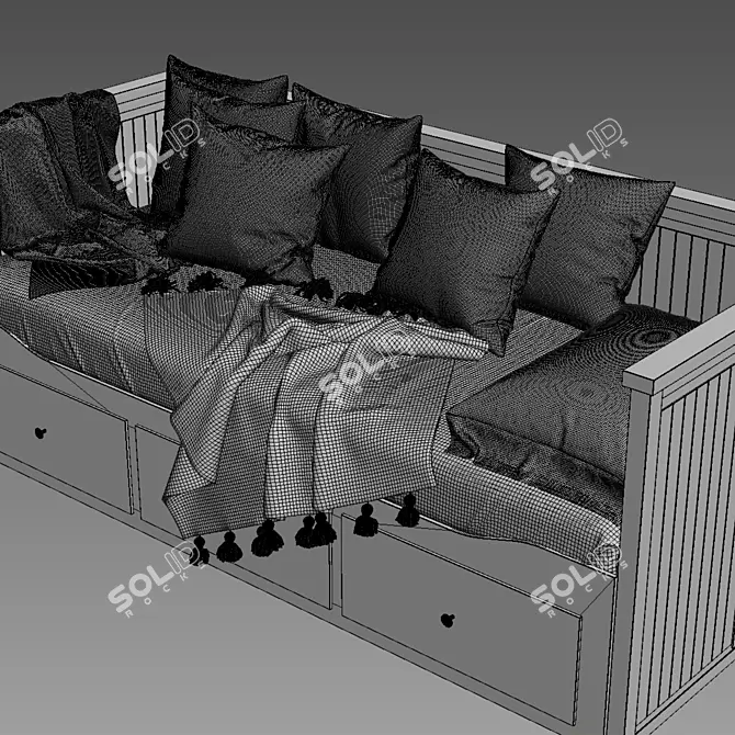 IKEA HEMNES Day Bed Frame 3D model image 3