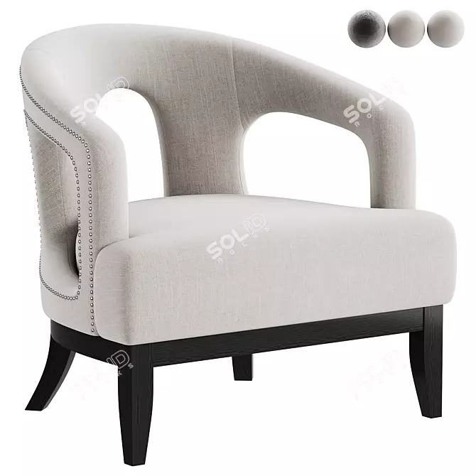 Elegant Eichholtz Armchair 2015 3D model image 2