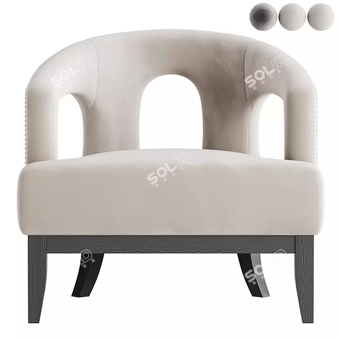 Elegant Eichholtz Armchair 2015 3D model image 3
