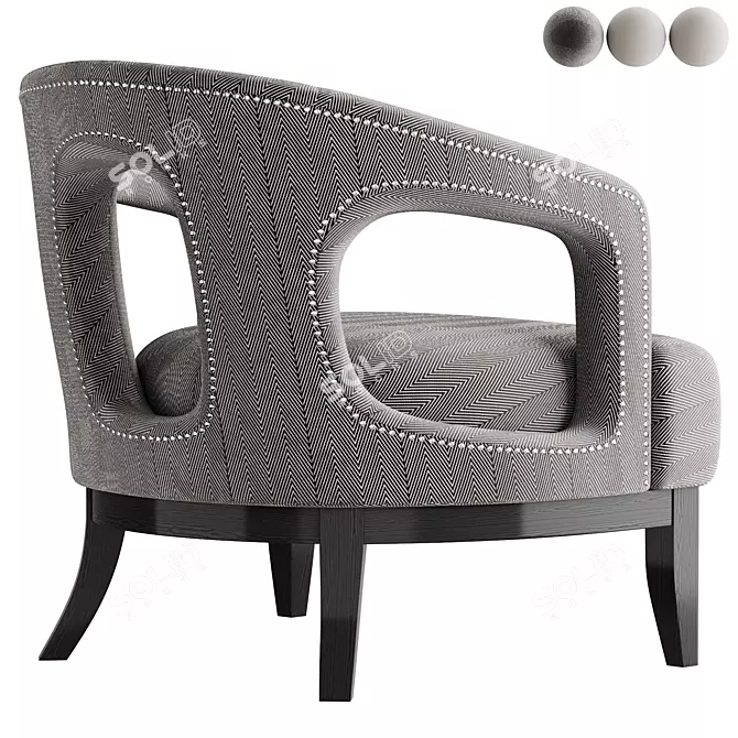 Elegant Eichholtz Armchair 2015 3D model image 4