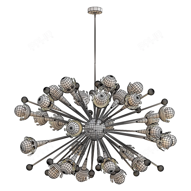 Modern Sputnik Chandelier Replica 3D model image 2