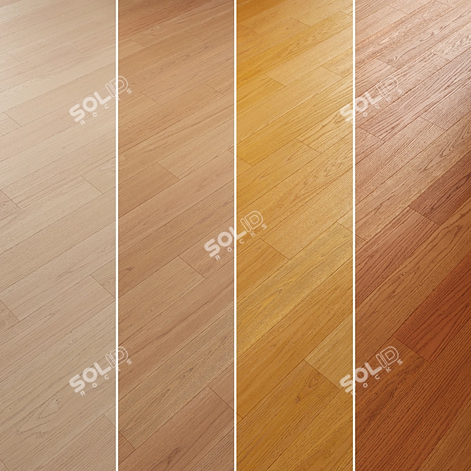 Oak Parquet Flooring Collection 3D model image 2