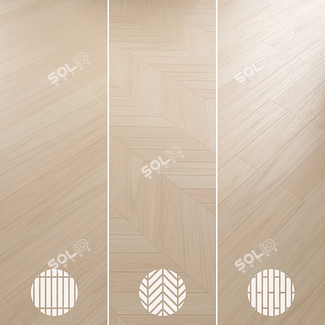 Oak Parquet Collection with Textures 3D model image 5