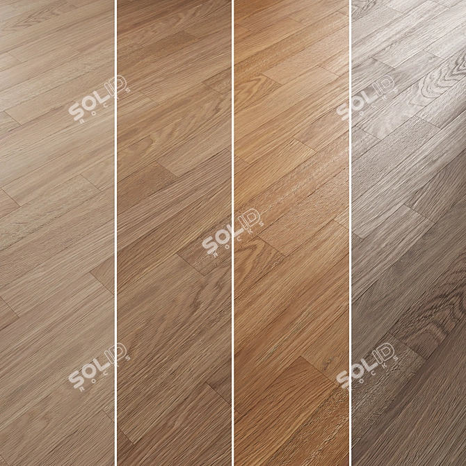 Oak Parquet Flooring Collection 3D model image 3