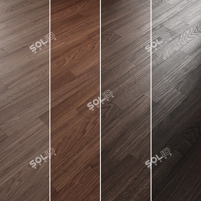 Oak Parquet Flooring Collection 3D model image 4