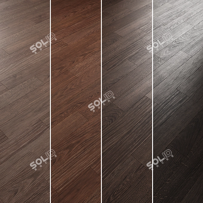 Oak Parquet Flooring Collection 3D model image 4