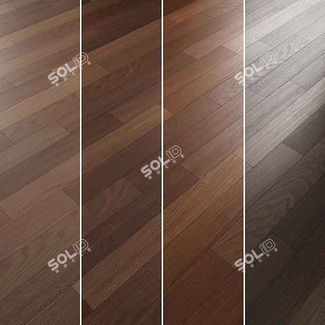 Oak Parquet Flooring Collection 3D model image 3