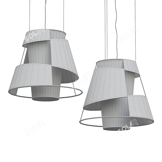 Elegant Light Fixture: Crinolina 3D model image 2